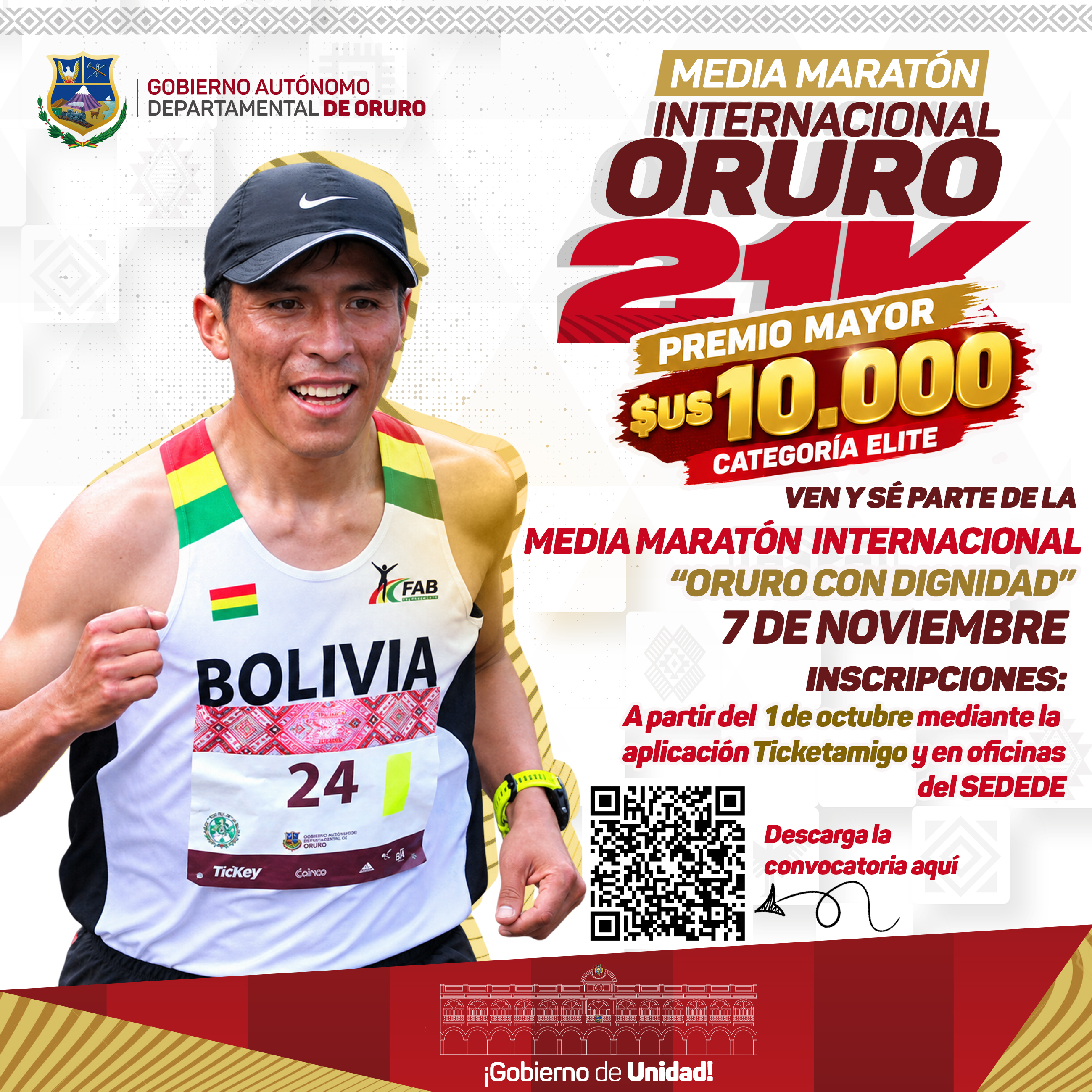 Media Maratón Internacional "Oruro con Dignidad" 21K